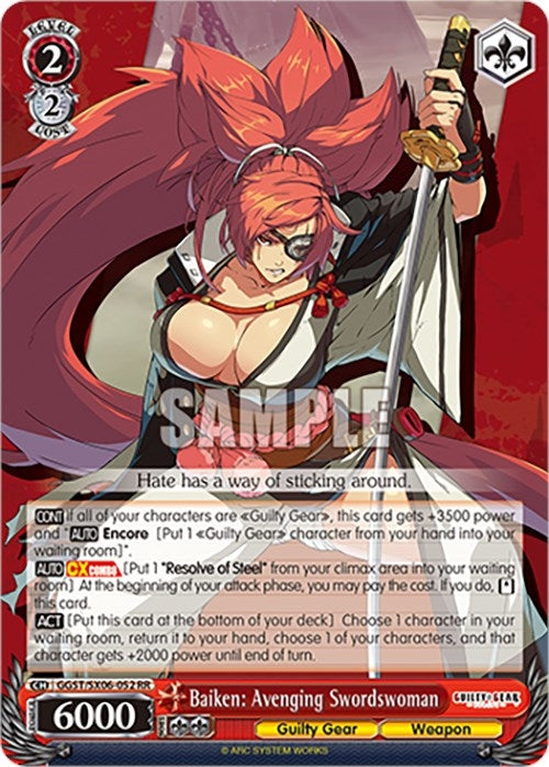 Baiken: Avenging Swordswoman (6052) [GGST] - Weiss Schwarz Single