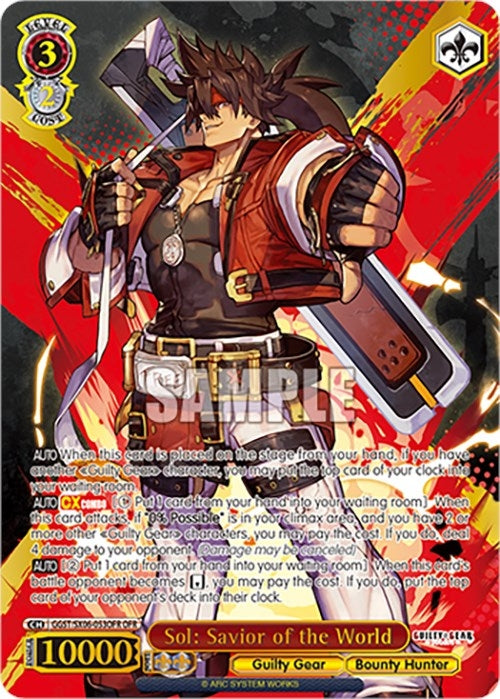 Sol: Savior of the World (OFR) (6053) [GGST] - Weiss Schwarz Single