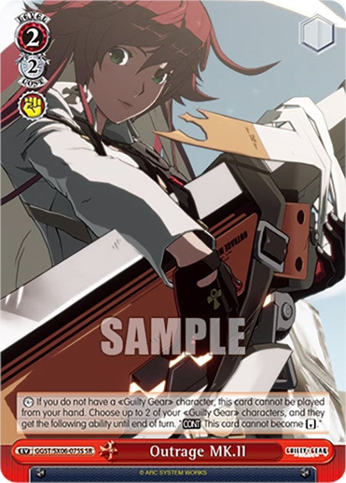 Outrage MK.II (SR) (6075) [GGST] - Weiss Schwarz Single