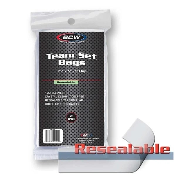 Image for Resealable Team Set Bags (100ct.) - Card Sleeves