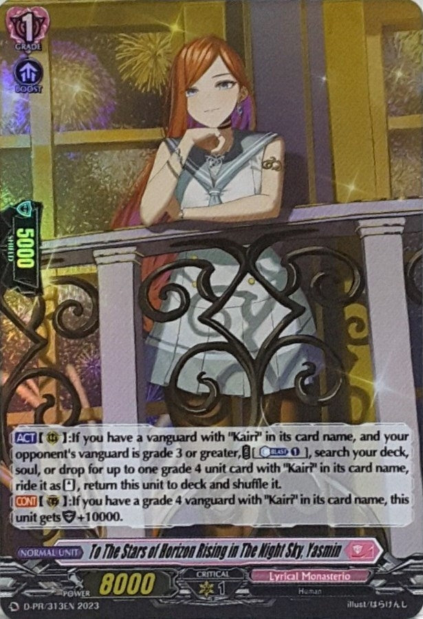 To The Stars of Horizon Rising in The Night Sky Yasmin (Foil) (313) [D-PR] - Cardfight Vanguard Single