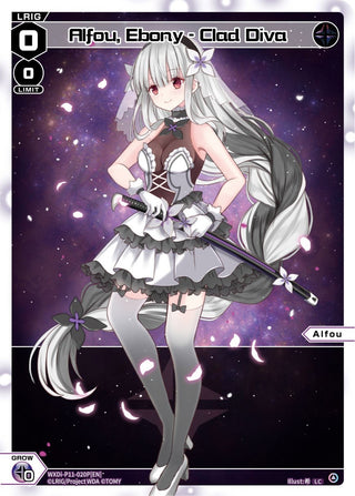 Alfou Ebony - Clad Diva (Parallel Foil) (11020) [WXDi-P11] - WIXOSS Single
