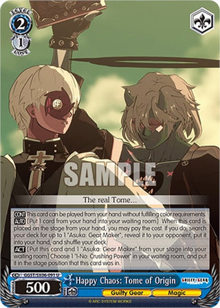 Happy Chaos: Tome of Origin (6091) [GGST] - Weiss Schwarz Single