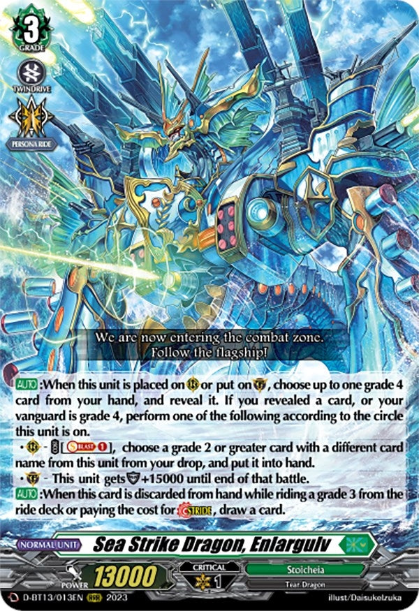 Sea Strike Dragon Enlargulv (13013) [D-BT13] - Cardfight Vanguard Single
