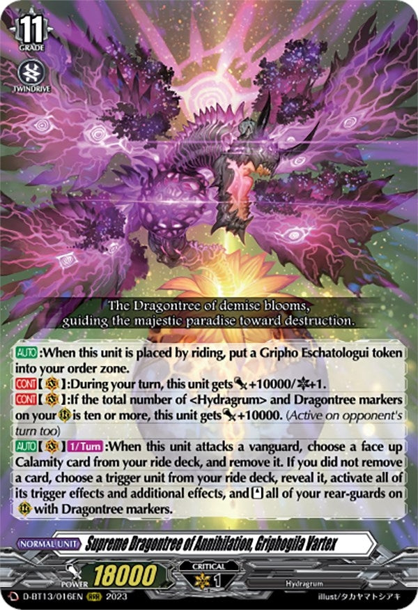 Supreme Dragontree of Annihilation Griphogila Vartex (13016) [D-BT13] - Cardfight Vanguard Single
