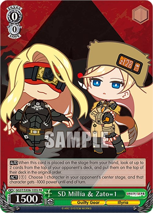 SD Millia & Zato=1 (Foil) (6105) [GGST] - Weiss Schwarz Single