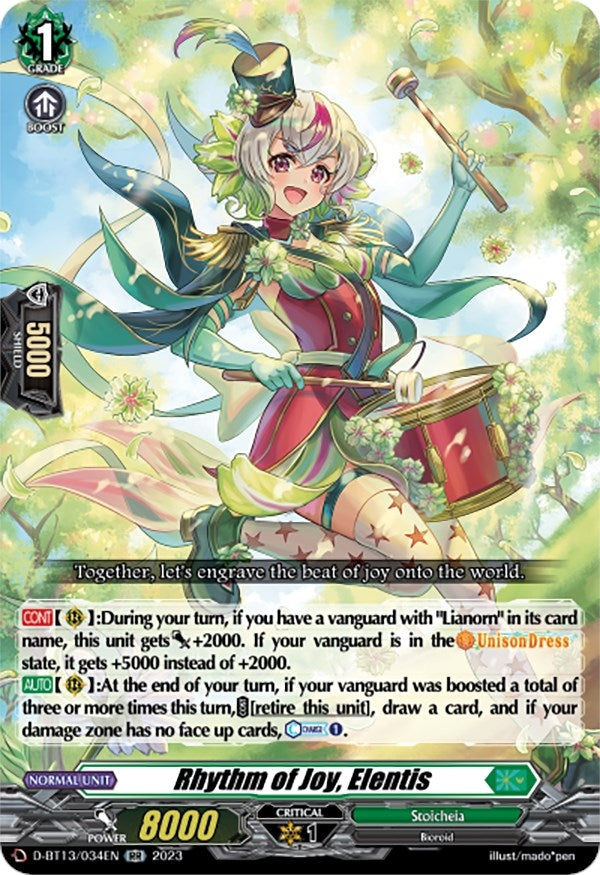 Rhythm of Joy Elentis (13034) [D-BT13] - Cardfight Vanguard Single