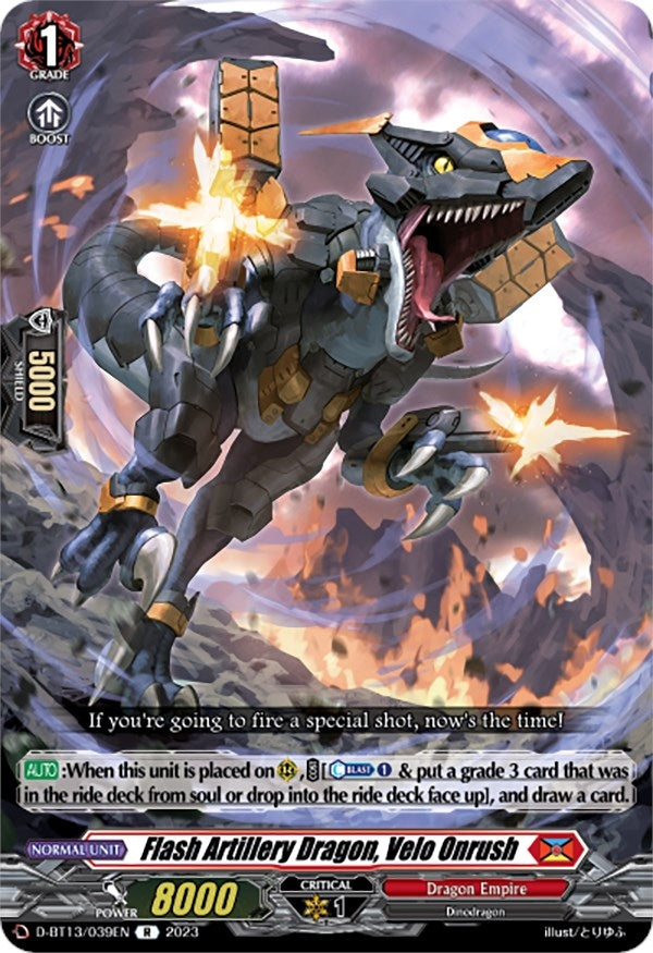 Flash Artillery Dragon Velo Onrush (13039) [D-BT13] - Cardfight Vanguard Single
