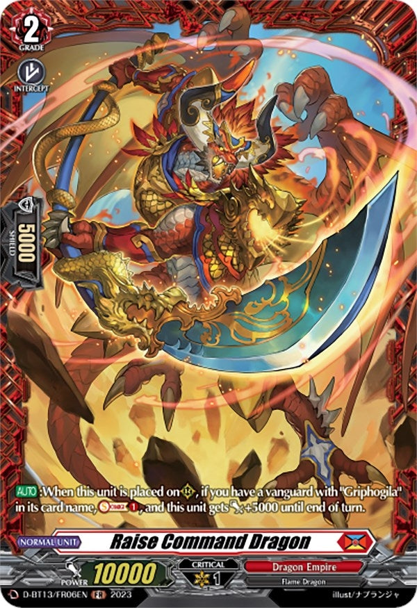 Raise Command Dragon (FR) (1306) [D-BT13] - Cardfight Vanguard Single