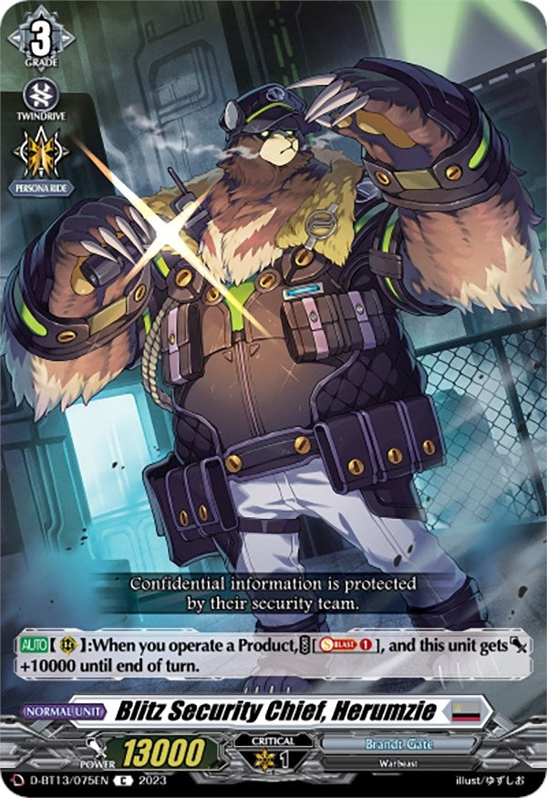 Blitz Security Chief Herumzie (13075) [D-BT13] - Cardfight Vanguard Single
