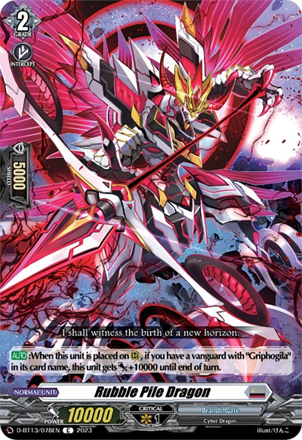 Rubble Pile Dragon (13078) [D-BT13] - Cardfight Vanguard Single