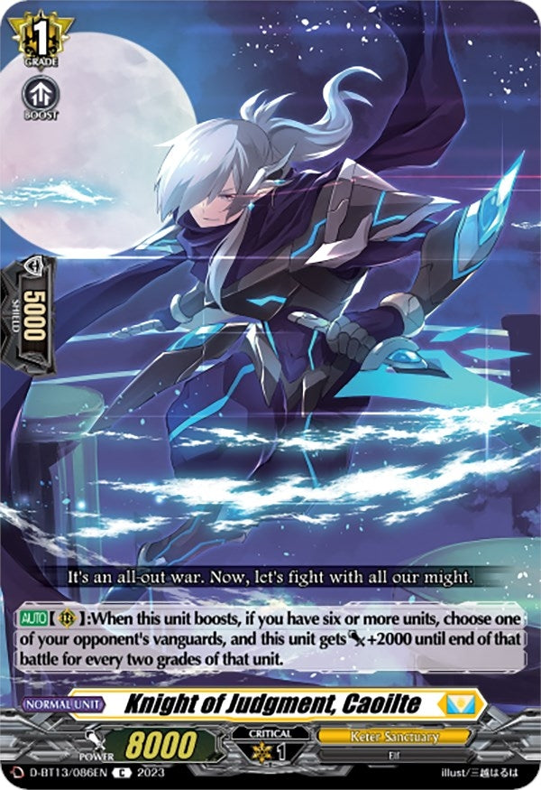Knight of Judgment Caoilte (13086) [D-BT13] - Cardfight Vanguard Single