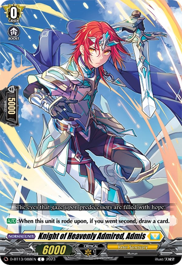 Knight of Heavenly Admired Admis (13088) [D-BT13] - Cardfight Vanguard Single