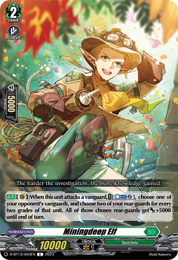 Miningdeep Elf (13093) [D-BT13] - Cardfight Vanguard Single