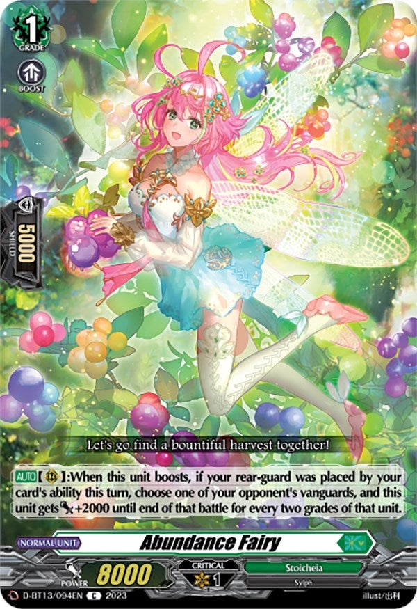 Abundance Fairy (13094) [D-BT13] - Cardfight Vanguard Single