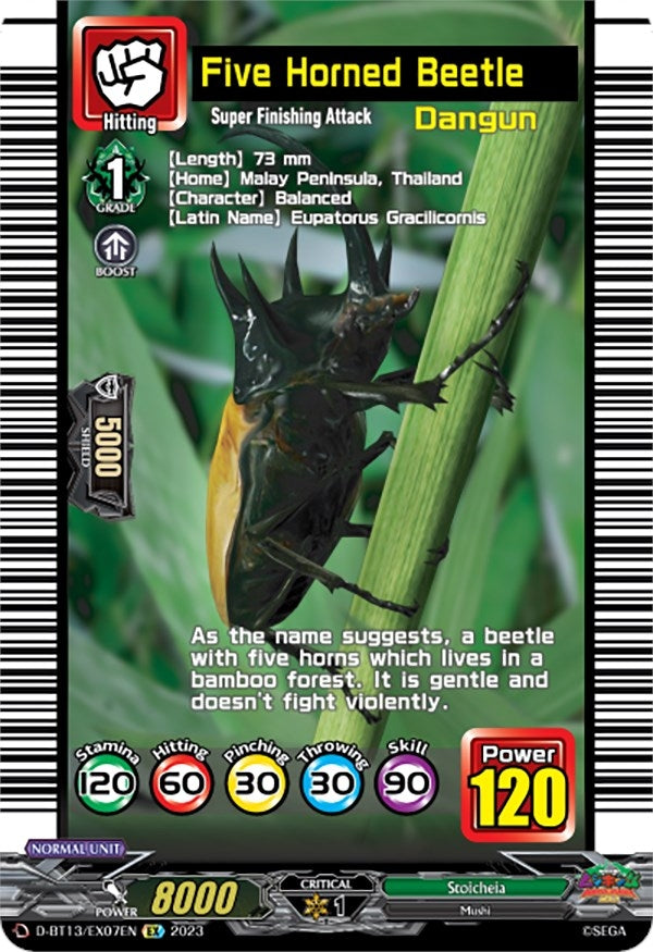 Five Horned Beetle (1307) [D-BT13] - Cardfight Vanguard Single