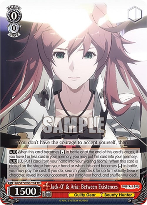 Jack-O’ & Aria: Between Existences (604) [GGST] - Weiss Schwarz Single