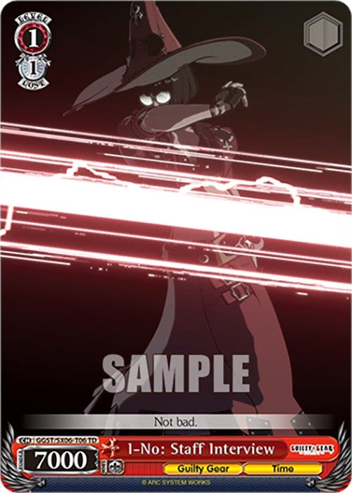 I-No: Staff Interview (606) [GGST] - Weiss Schwarz Single