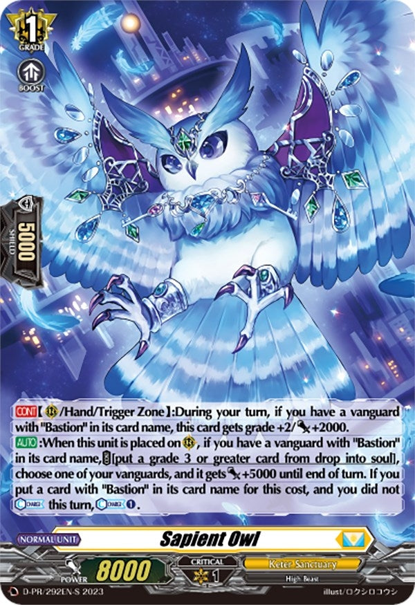 Sapient Owl (Foil) (292) [D-PR] - Cardfight Vanguard Single