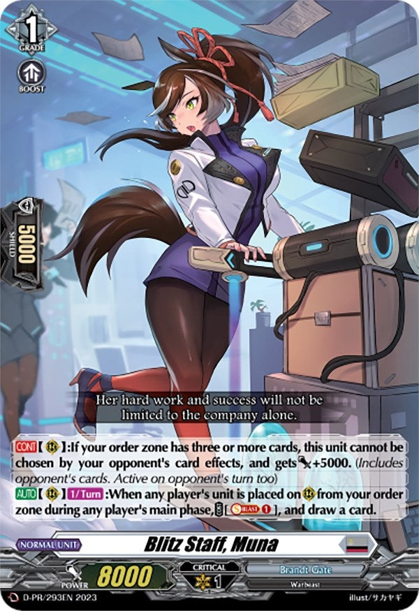 Blitz Staff Muna (293) [D-PR] - Cardfight Vanguard Single