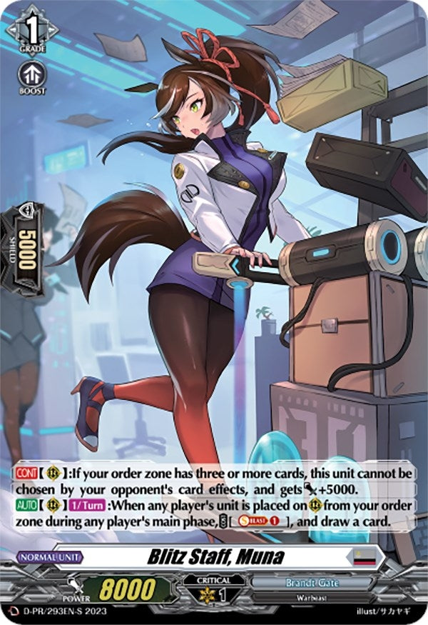 Blitz Staff Muna (Foil) (293) [D-PR] - Cardfight Vanguard Single