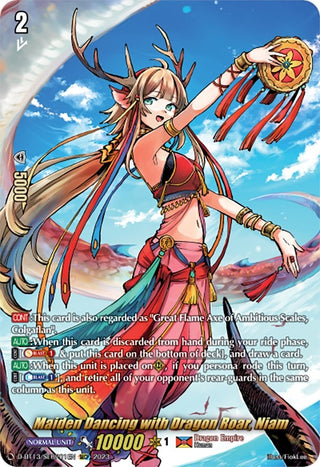 Maiden Dancing with Dragon Roar Niam (SECP) (1301) [D-BT13] - Cardfight Vanguard Single