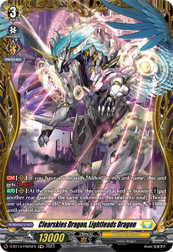 Clearskies Dragon Lightleads Dragon (FR) (1325) [D-BT13] - Cardfight Vanguard Single