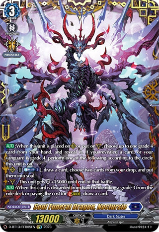 Soul Funeral Dragon Noctursio (FFR) (1305) [D-BT13] - Cardfight Vanguard Single
