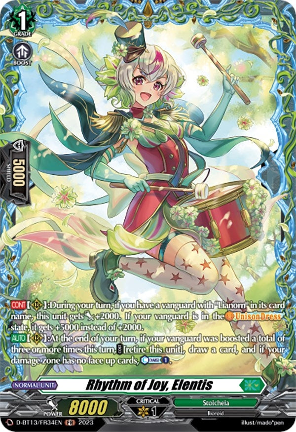Rhythm of Joy Elentis (FR) (1334) [D-BT13] - Cardfight Vanguard Single