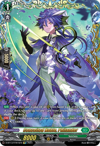 Conceited Noble Philander (FFR) (1315) [D-BT13] - Cardfight Vanguard Single