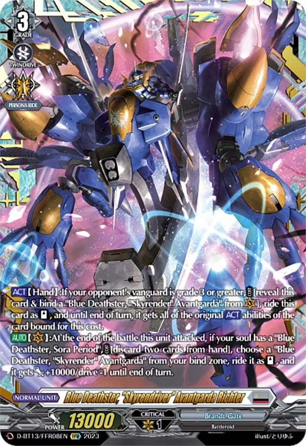 Blue Deathster ’Skyrendriver’ Avantgarda Richter (FFR) (1308) [D-BT13] - Cardfight Vanguard Single