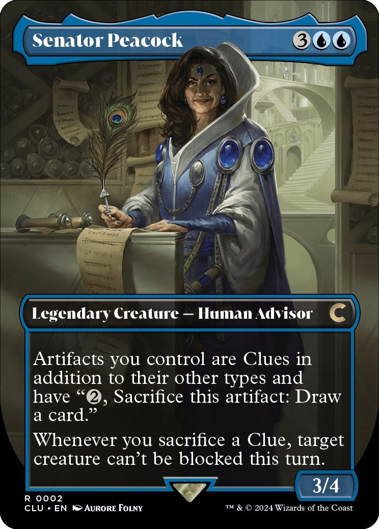 Senator Peacock (Borderless) (2) [CLU] - MTG Single