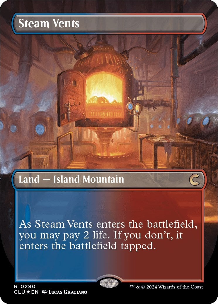 Steam Vents (Borderless) (280) [CLU] - MTG Single