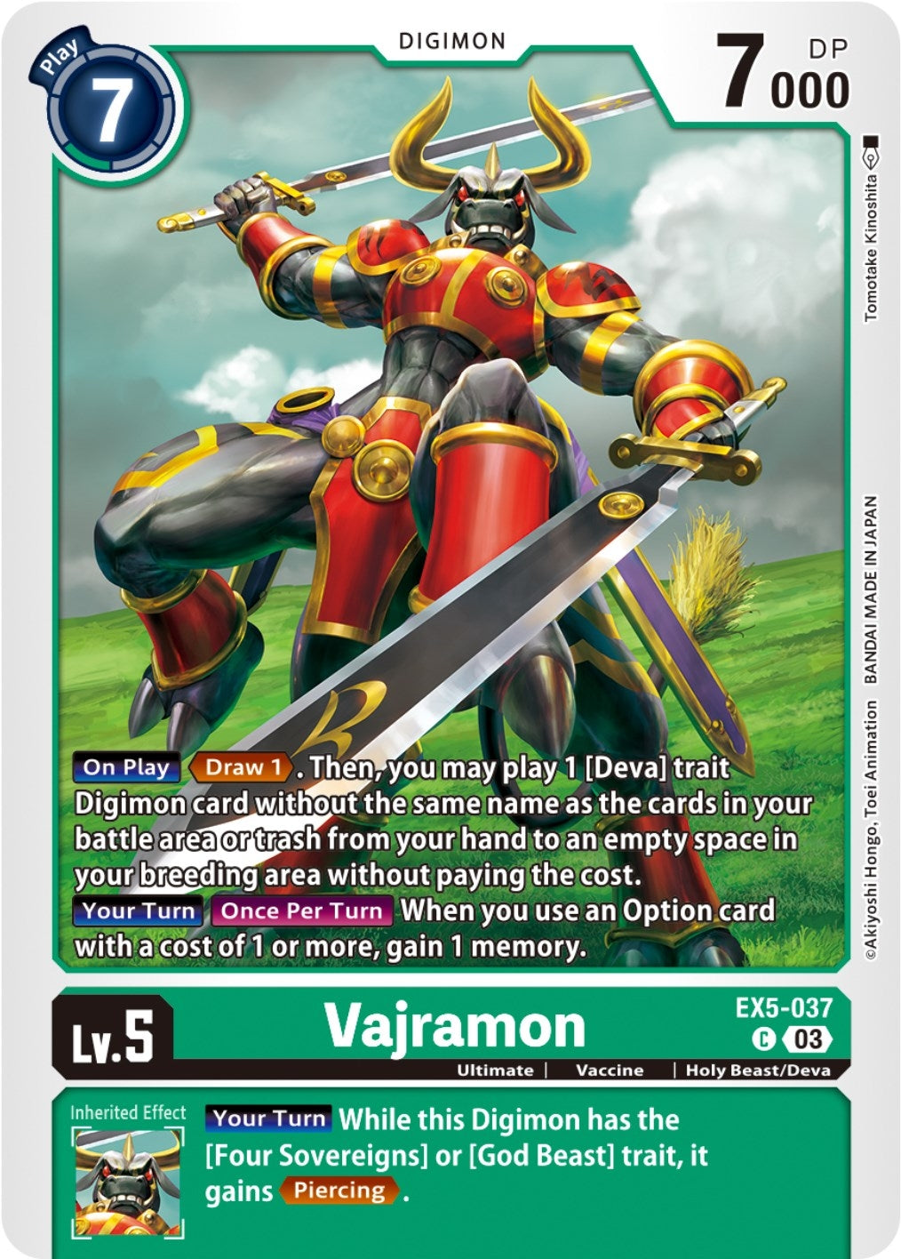 Vajramon (5037) [EX05] - Digimon Card Game Single
