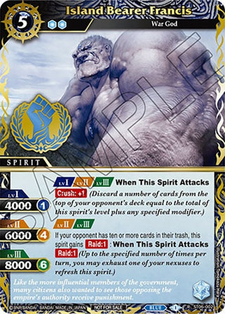 Island Bearer Francis (Finalist Card Set Vol. 3) (6002) [LEP] - Battle Spirits Saga Single