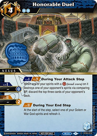 Honorable Duel (Event Pack Vol. 3) (6013) [LEP] - Battle Spirits Saga Single