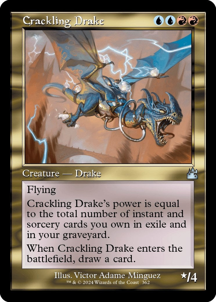 Crackling Drake (Retro Frame) (362) [RVR] - MTG Single