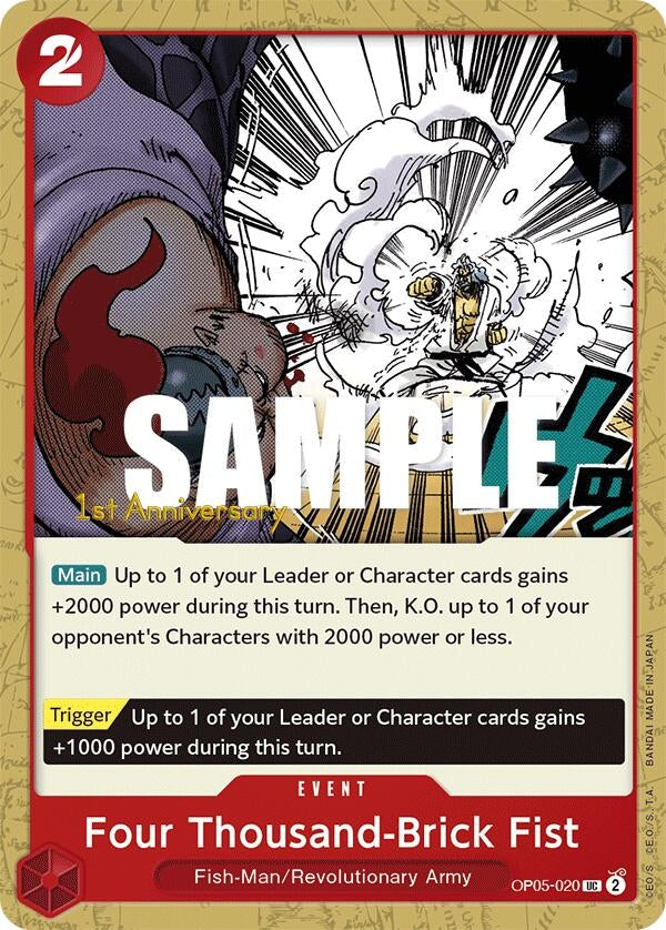 Four Thousand-Brick Fist (5020) (OP05 ANN) - One Piece Card Game Single