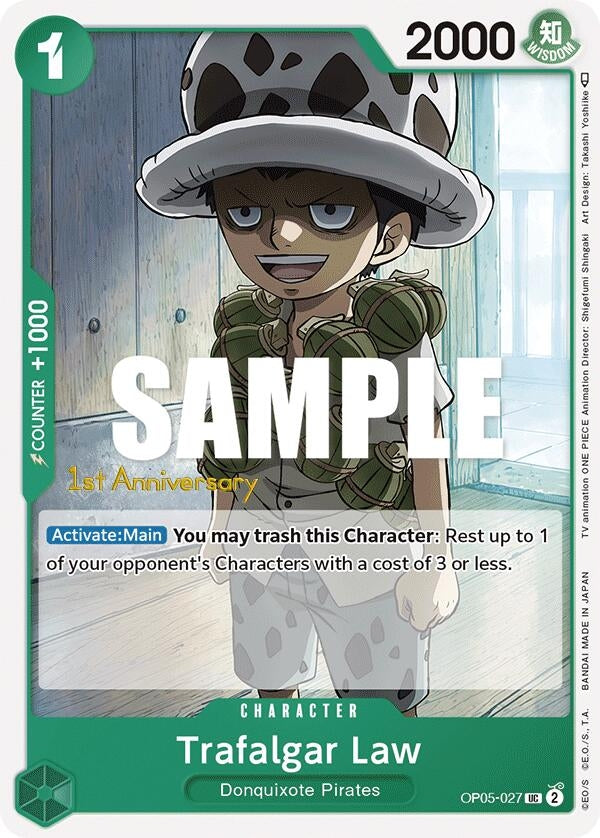 Trafalgar Law (027) (5027) (OP05 ANN) - One Piece Card Game Single