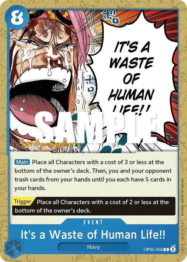 It’s a Waste of Human Life!! (5058) (OP05 ANN) - One Piece Card Game Single