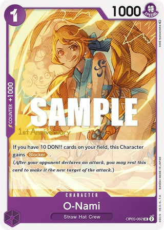 O-Nami (5062) (OP05 ANN) - One Piece Card Game Single