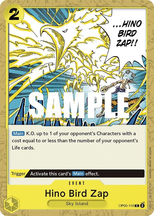 Hino Bird Zap (5116) (OP05 ANN) - One Piece Card Game Single