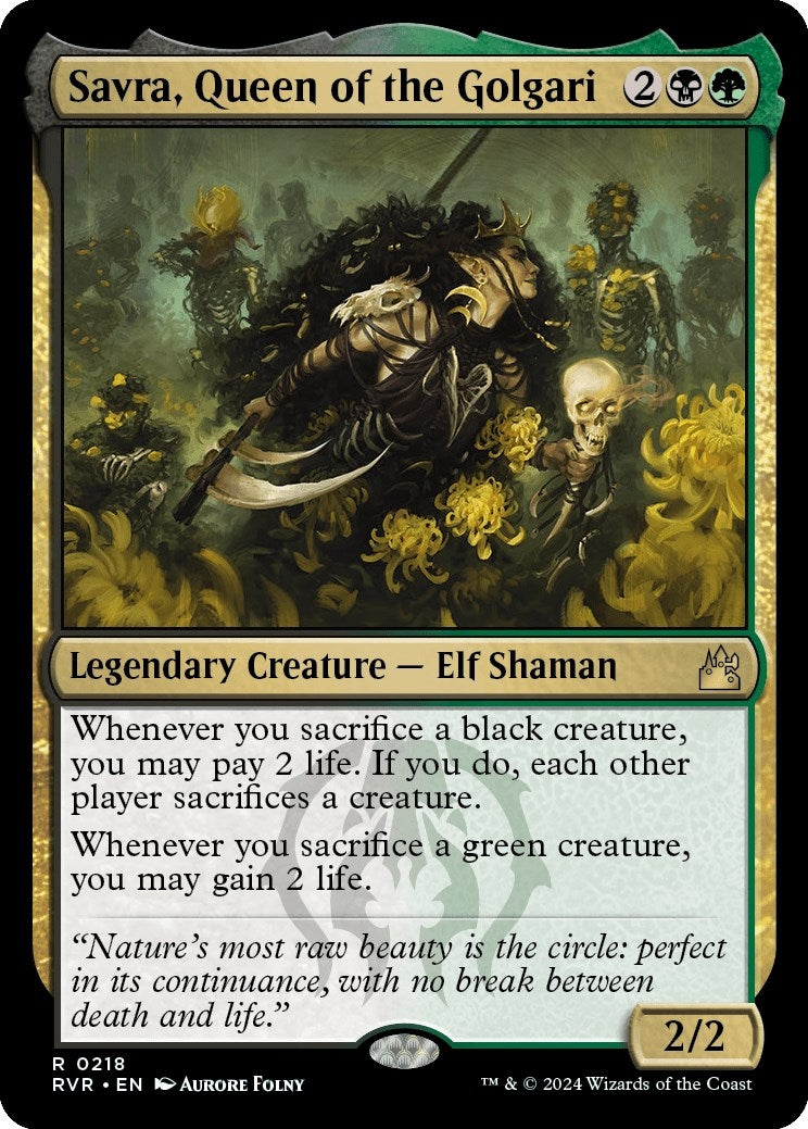 Savra Queen of the Golgari (218) [RVR] - MTG Single