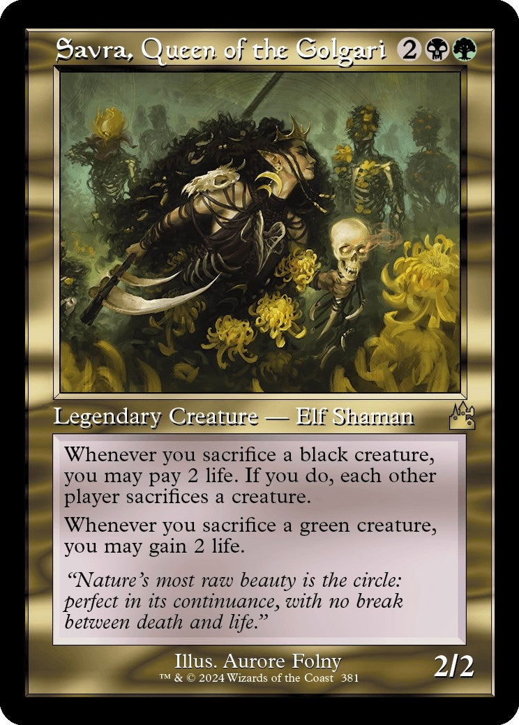 Savra Queen of the Golgari (Retro Frame) (381) [RVR] - MTG Single