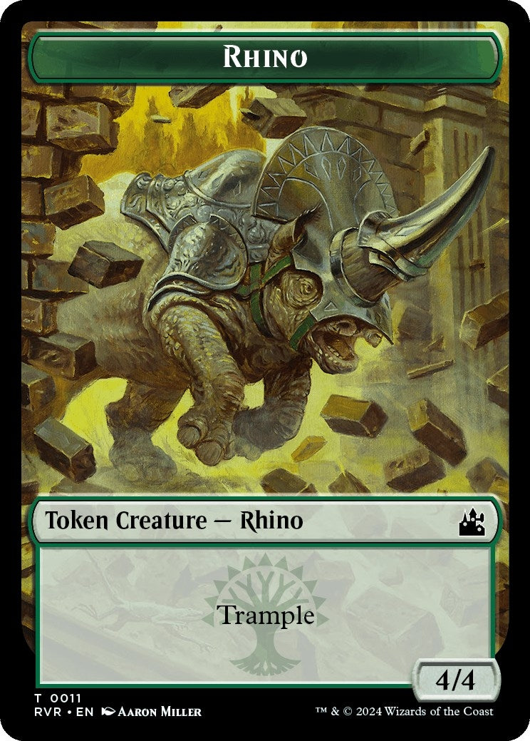 Rhino Token (0) [RVR] - MTG Single