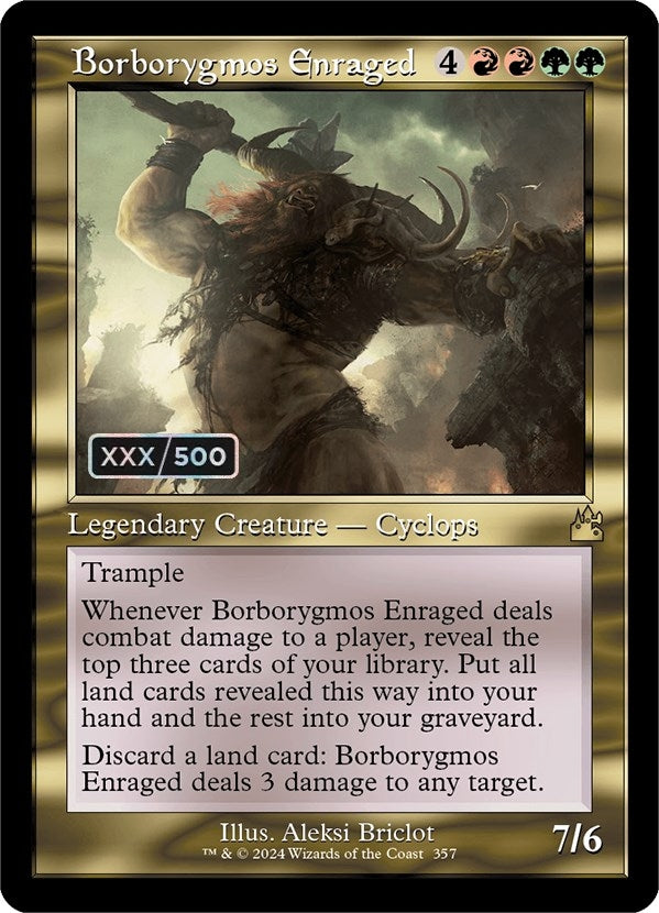 Borborygmos Enraged (Retro Frame) (Serial Numbered) (357) [RVR] - MTG Single