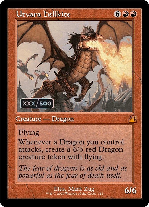 Utvara Hellkite (Retro Frame) (Serial Numbered) (342) [RVR] - MTG Single