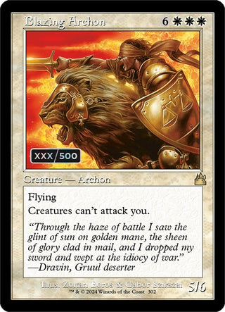 Blazing Archon (Retro Frame) (Serial Numbered) (302) [RVR] - MTG Single