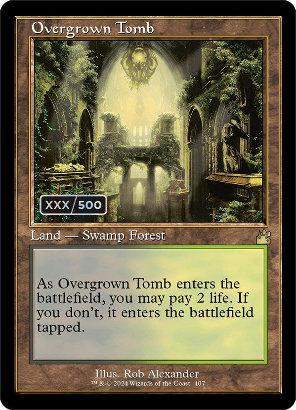 Overgrown Tomb (Retro Frame) (Serial Numbered) (407) [RVR] - MTG Single
