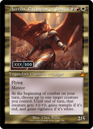 Aurelia Exemplar of Justice (Retro Frame) (Serial Numbered) (356) [RVR] - MTG Single